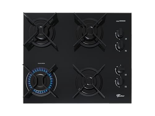 FISCHER COOKTOP À GÁS 4 BOCAS FIT LINE TREMPE IRON MESA VIDRO PRETO BIVOLT 36310-102671 — detalhe 1