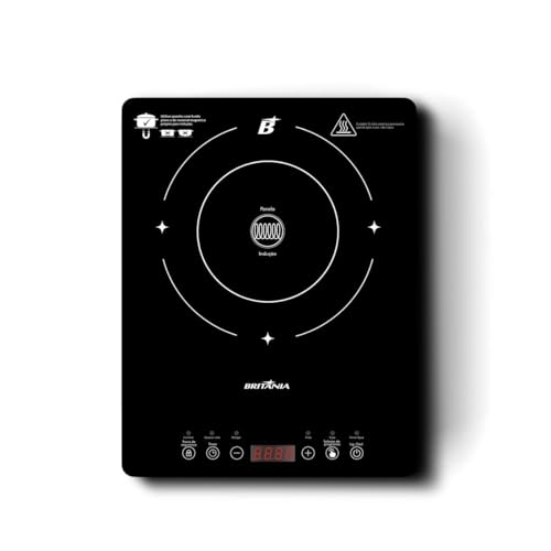 Cooktop De Indução Britânia Portátil Painel Touch Bcte10a Preto 127v