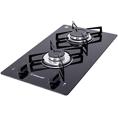 FOGAO COOKTOP 2Q PRETO SEMPLICE SAFANELLI