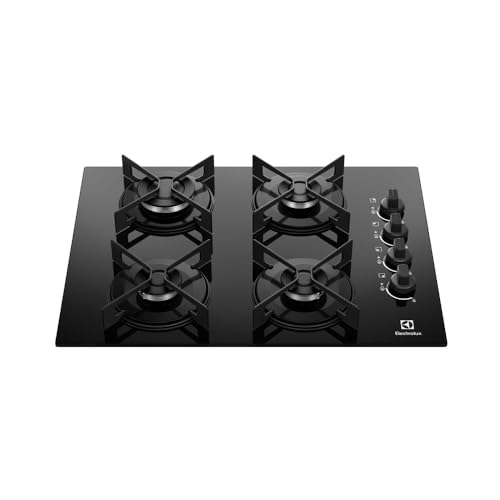 Cooktpo Electrolux 4 bocas Efficient Preto com Mesa de Vidro (KE4GR)