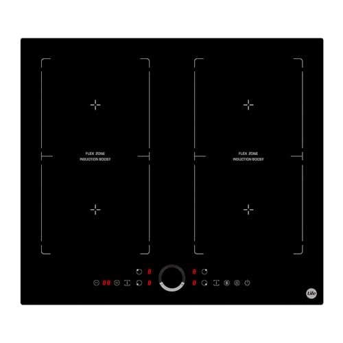 Cooktop de Indução Life 4 Zonas 60cm Preto Vidro Cerâmico | Placa Indução Moderna com Controle Touch | Eficiência Energética para Cozinha Planejada | Rápido e Seguro