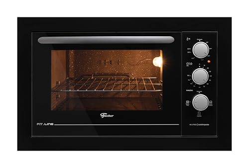 FISCHER FORNO ELÉTRICO EMBUTIR FIT LINE 48L BLACK 220V 34493-95482