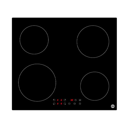 Fogão de Indução Life 4 Zonas 60cm Preto Vidro Cerâmico PK-B46414 | Cooktop com Controle Touch | Eficiência e Segurança para Cozinha Moderna, Design Elegante