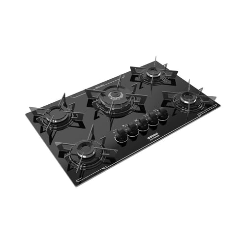 Cooktop 5 Bocas a Gás GLP Itatiaia Tripla Chama Preto Electra Plus