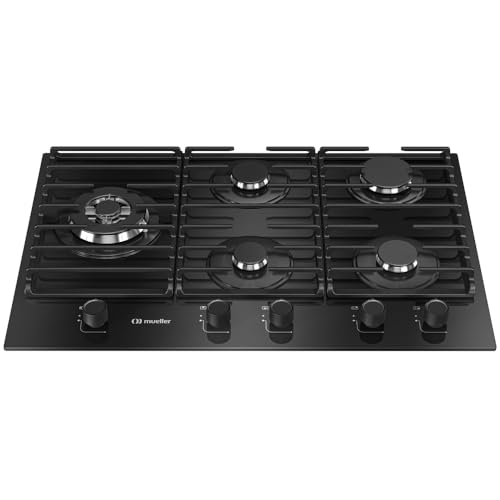 Cooktop Mueller 5 Bocas 77cm com Grade Dupla MCG5BM Bivolt