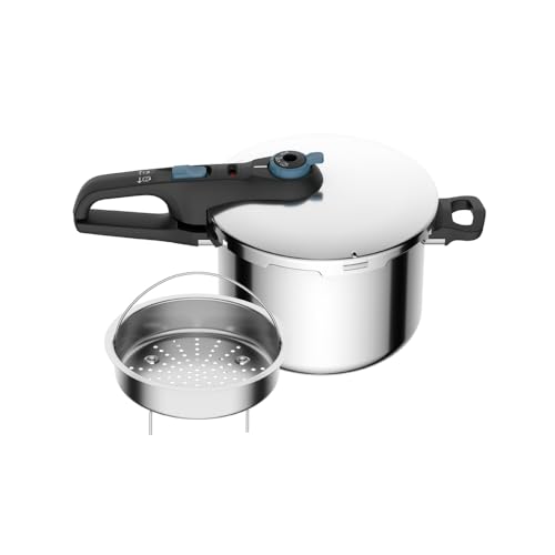 Panela De Pressão Rochedo Inox Trendy 6 litros Fechamento Externo Com Cesta De Vapor