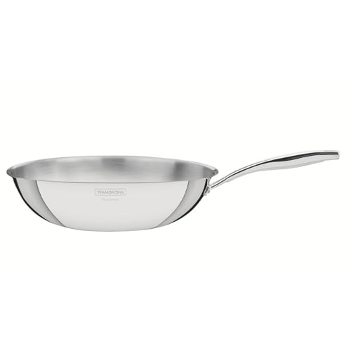 Tramontina Wok Grano em Aço Inox Corpo Triplo com Cabo 28 cm 3,4 L